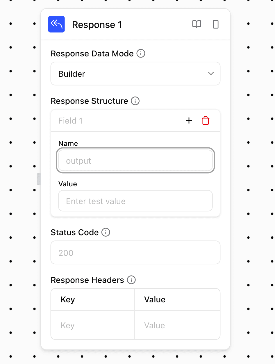 Response Block Configuration